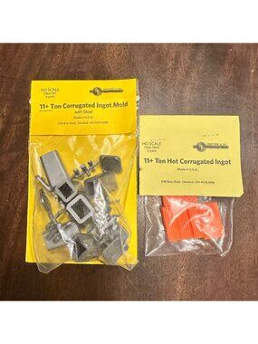 HO Scale 11+ Ton Corrugated Ingot Mold & Stool Set By Steel Tool & Die